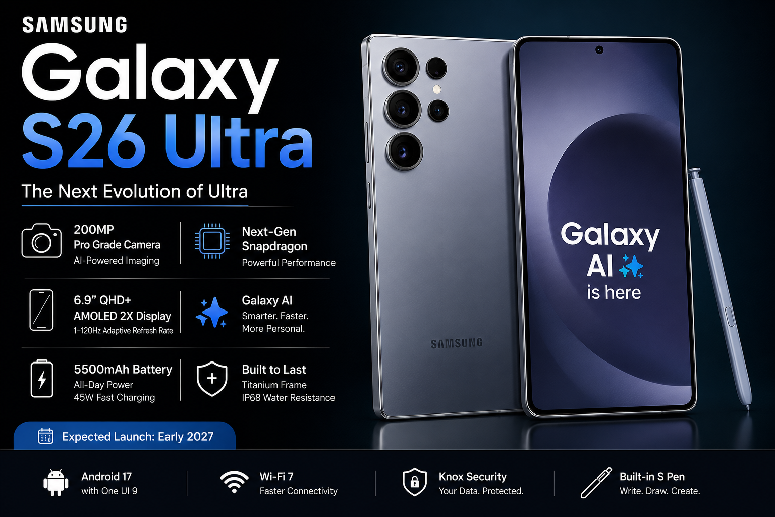 Samsung Galaxy S26 Ultra: Features, Specs, Price & Release Date
