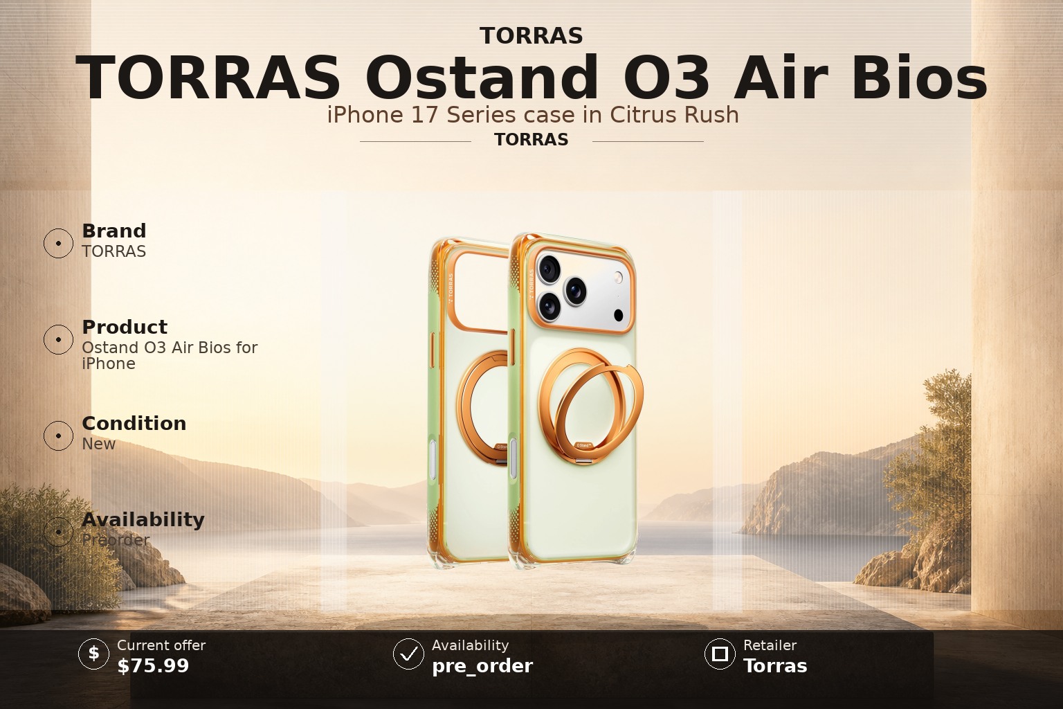 TORRAS Ostand O3 Air Bios Case: Preorder Guide
