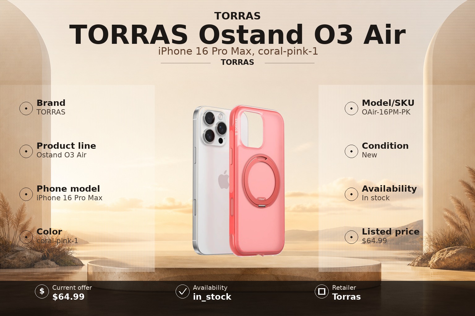 TORRAS Ostand O3 Air Case: iPhone 16 Pro Max Guide