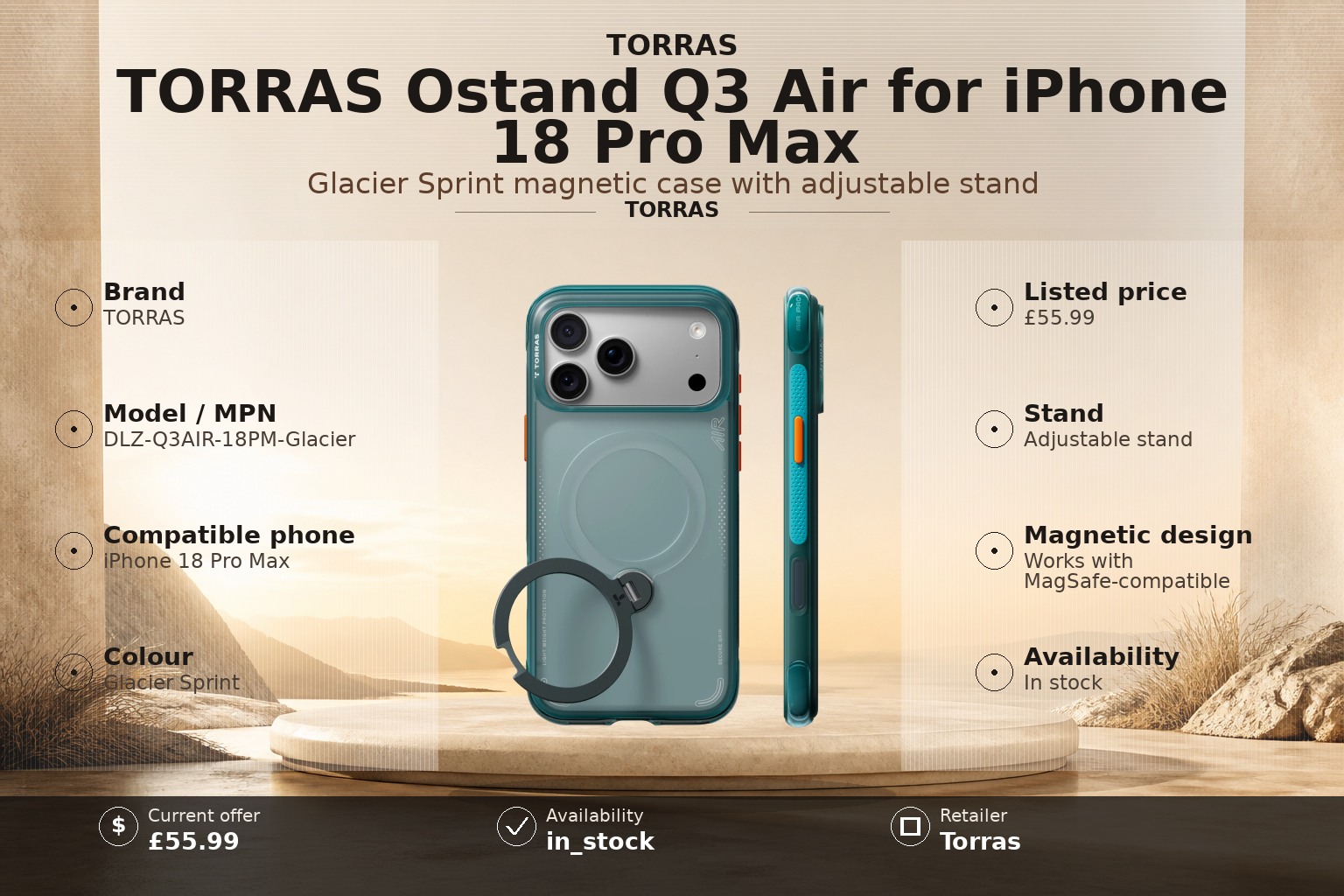 TORRAS Ostand Q3 Air Case: iPhone 18 Pro Max Guide