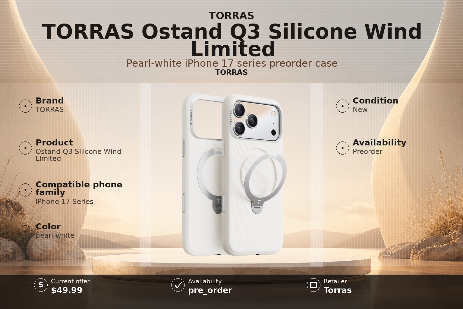 TORRAS Ostand Q3 iPhone 17 Case: Preorder Guide