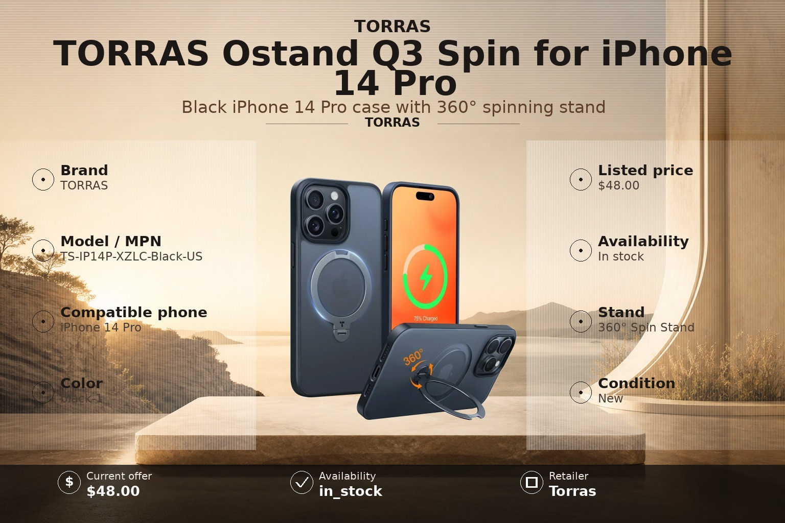 TORRAS Ostand Q3 Spin iPhone 14 Pro Case Review