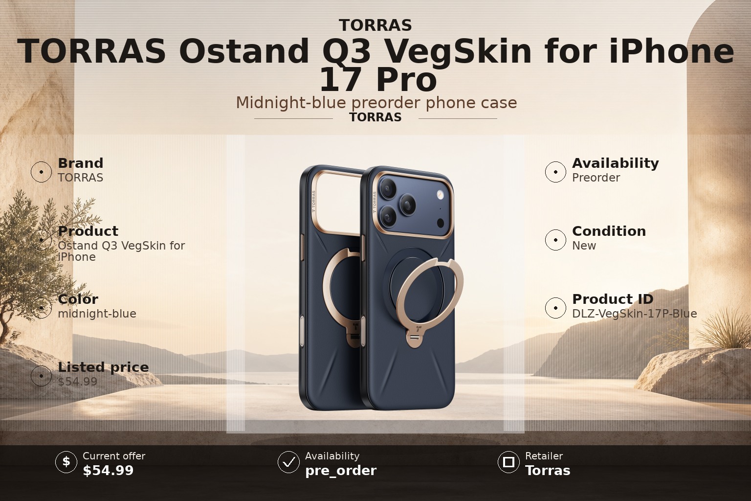 TORRAS Ostand Q3 VegSkin iPhone 17 Pro Case Review