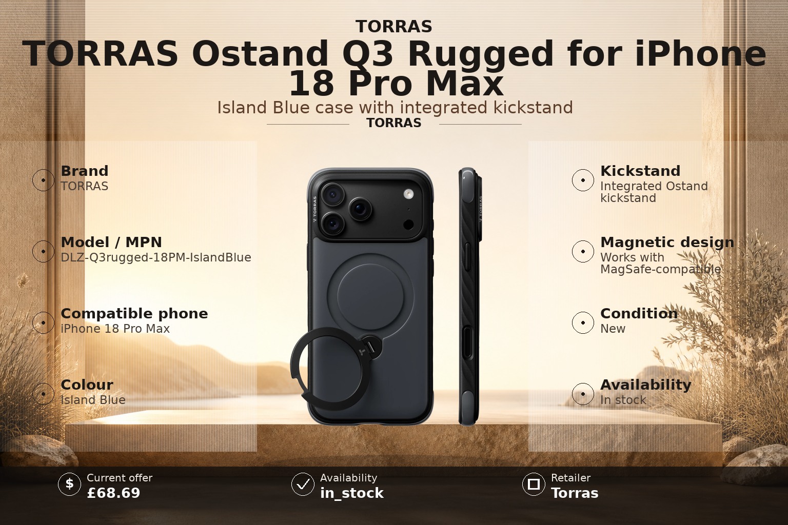 TORRAS Ostand Q3 Rugged Case: iPhone 18 Pro Max Guide